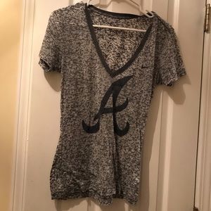 3 for $29  Nike grey sheer tee shirt with A on it.